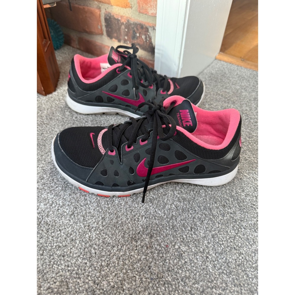 Nike Flex Supreme TR Running Shoes Women's 9‎ Black Pink Athletic Sneakers